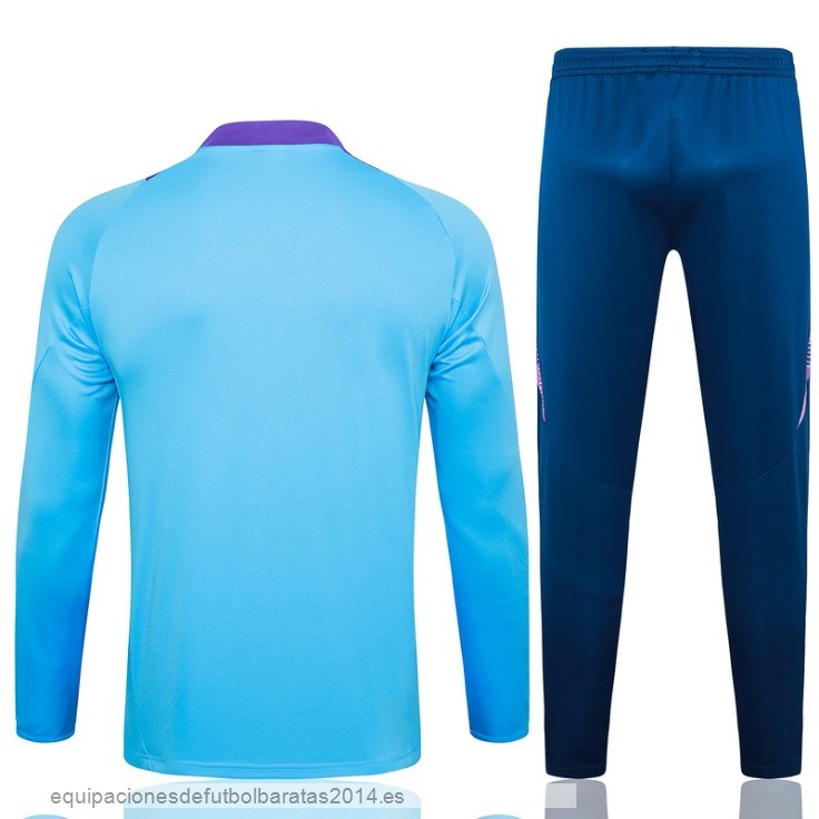 Nuevo Conjunto Completo Sudadera Entrenamiento Argentina 2024 Azul Purpura Baratas